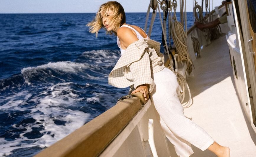 woman on an ocean cruise