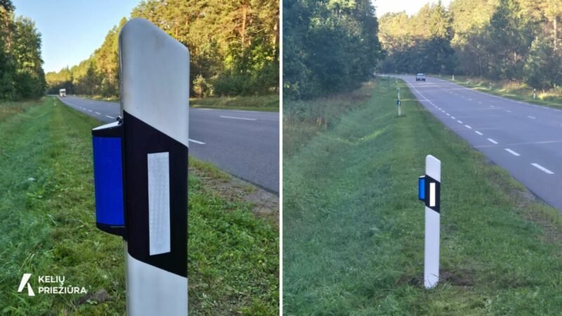 400 laukinių gyvūnų atbaidymo atšvaitų Lietuvos keliuose: bus vertinamas jų efektyvumas