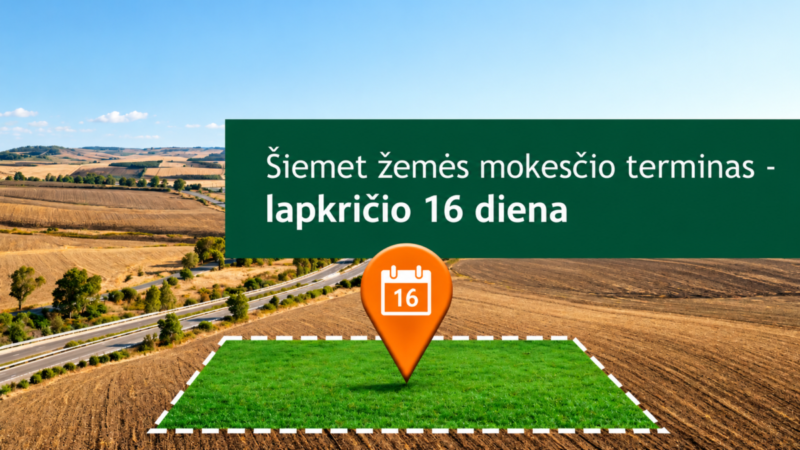 Šiemet žemės mokestį reikia sumokėti iki lapkričio 16 d.
