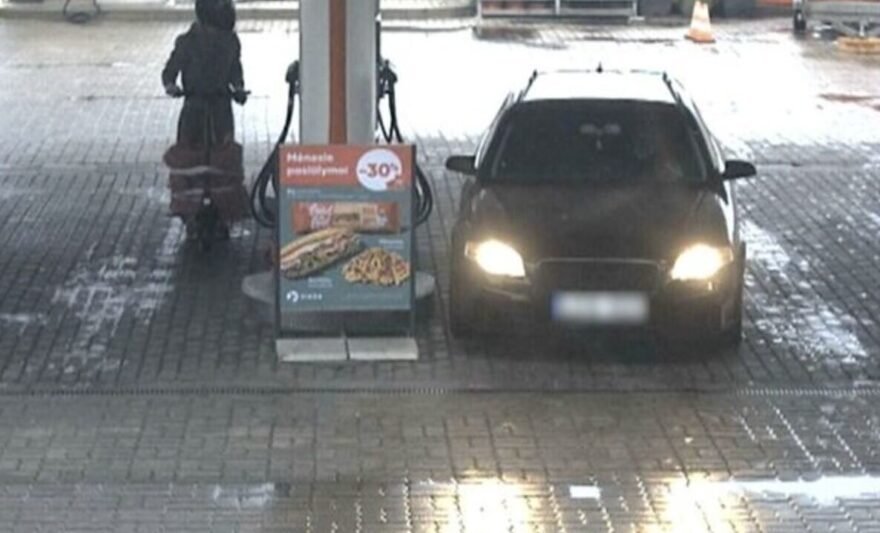 Degalų vagystė degalinėje | K. Čeredničenkaitės „Linkedin“ nuotr.